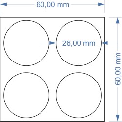 Plateau 60x60 - 4 Socles...