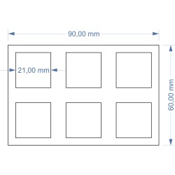 Plateau 90x60 - 6 Socles...