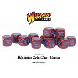 Bolt Action Orders Dice - Maroon (12)