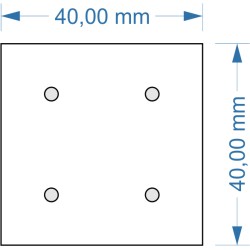 Socle 40x40mm Super magnétique