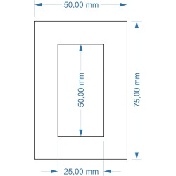 Adaptateur 25x50mm vers...