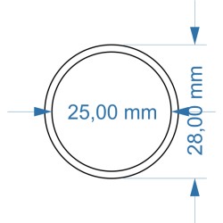 Adaptateur diamètre 25mm...