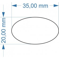 Socle ovale 35x20mm...