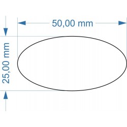 Socle ovale 50x25mm...