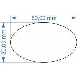 Socle ovale 50x30mm...