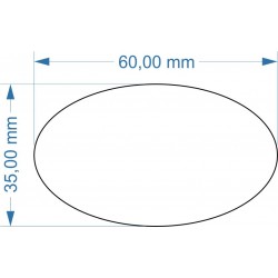 Socle ovale 60x35mm...