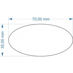 Socle ovale 70x35mm...