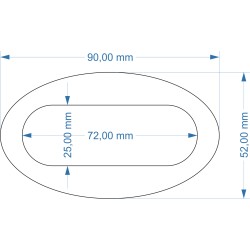 Adaptateur arrondi 72x25...