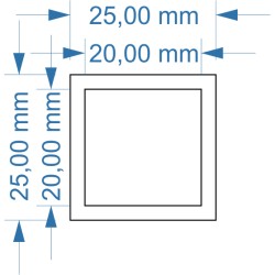 Adaptateur 20x20mm vers...