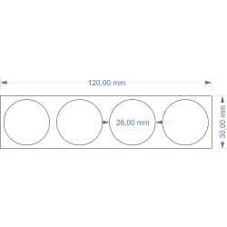 Plateau 120x30 - 4 Socles...