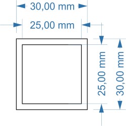 Adaptateur 25x25mm vers...