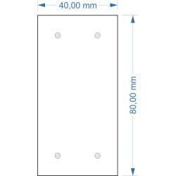 Socle 40x80mm super magnétique