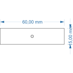 Socle 60x15mm magnétique