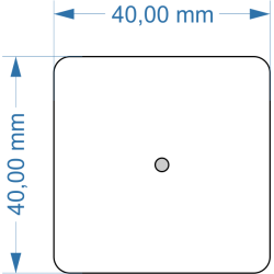 Socle 40x40mm angles...