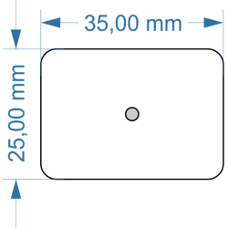 Socle 25x35mm angles...