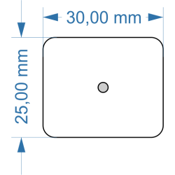 Socle 25x30mm angles...