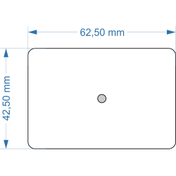 Socle 42.5x62.5mm angles...