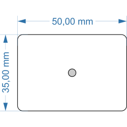 Socle 35x50mm angles...