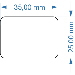 Socle 25x35mm angles arrondis