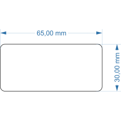 Socle 30x65mm angles arrondis