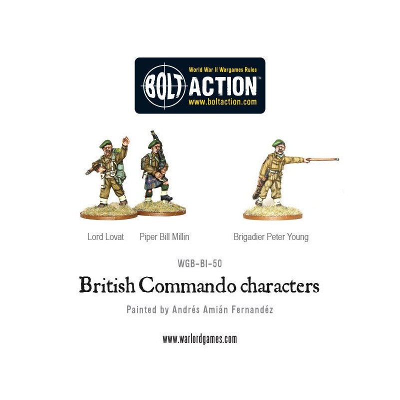 Commando characters (Lord Lovat, Piper Millin & Brigadier Young) Commando characters (Lord Lovat, Piper Millin & Brigadier Young)