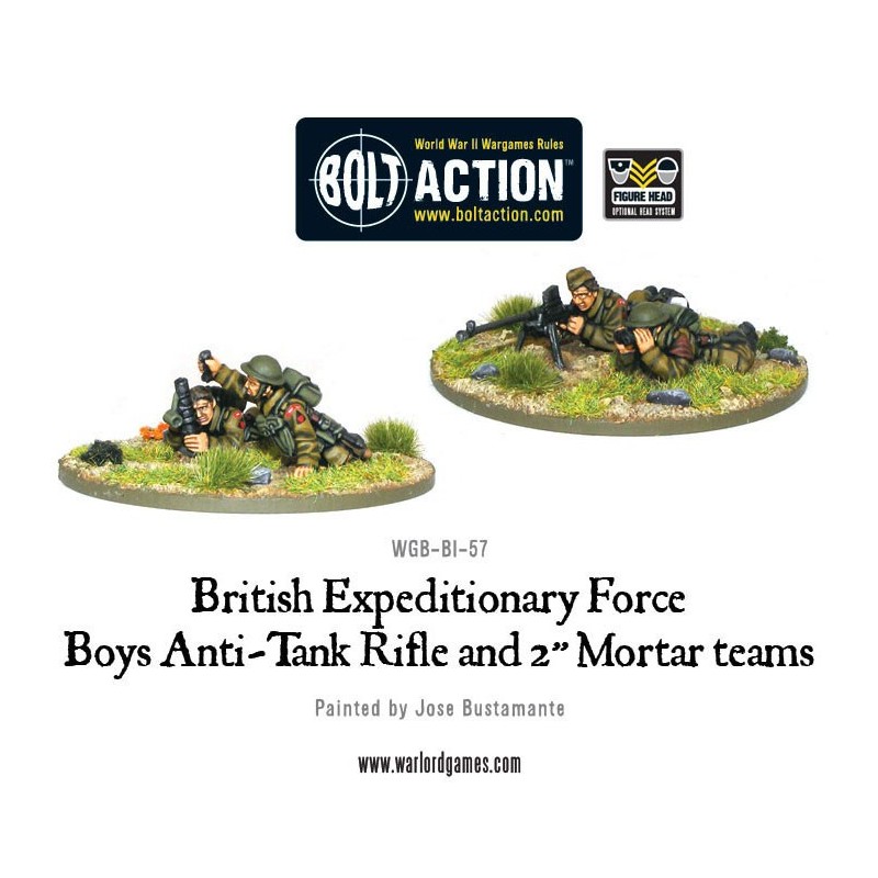 Early War British Anti-Tank Rifle Team & 2" Light Mortar Teams Early War British Anti-Tank Rifle Team & 2" Light Mortar Teams