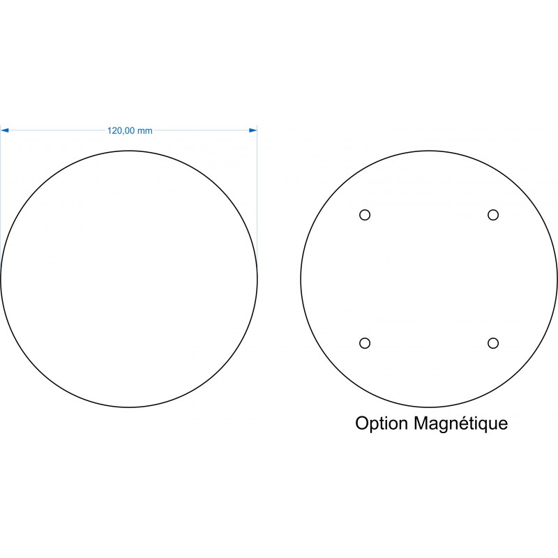 Socle rond diamètre 120mm