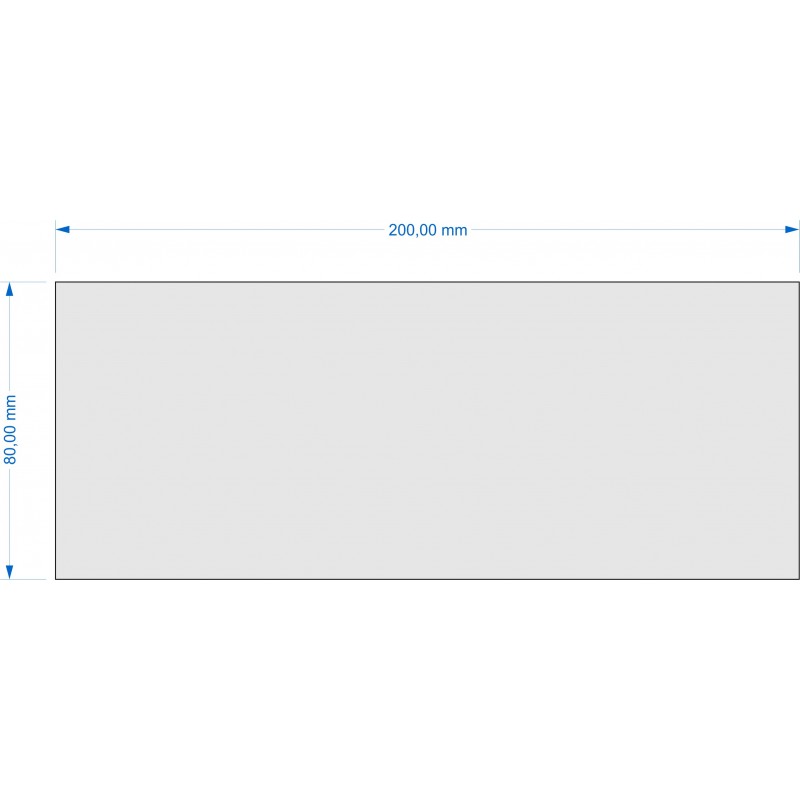 Socle 80x200mm