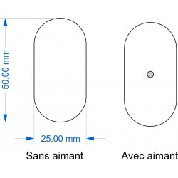 Socle 25x50 arrondis