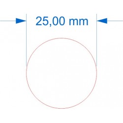 Socle rond diamètre 25mm transparent