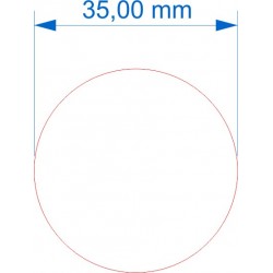 Socle rond diamètre 35mm transparent