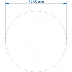 Socle rond diamètre 75mm transparent