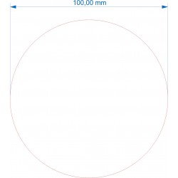 Socle rond diamètre 100mm transparent