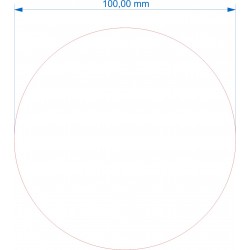 Socle rond diamètre 100mm transparent