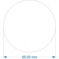 Socle rond diamètre 65mm transparent