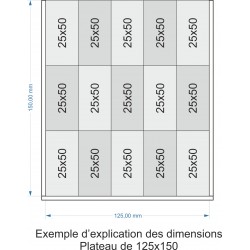 Plateau de mouvement 125x150mm