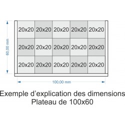 Plateau de mouvement 100x60mm