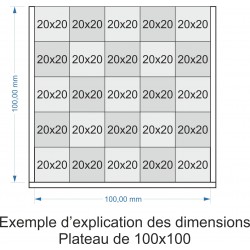 Plateau de mouvement 100x100mm