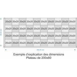 Plateau de mouvement 200x80mm