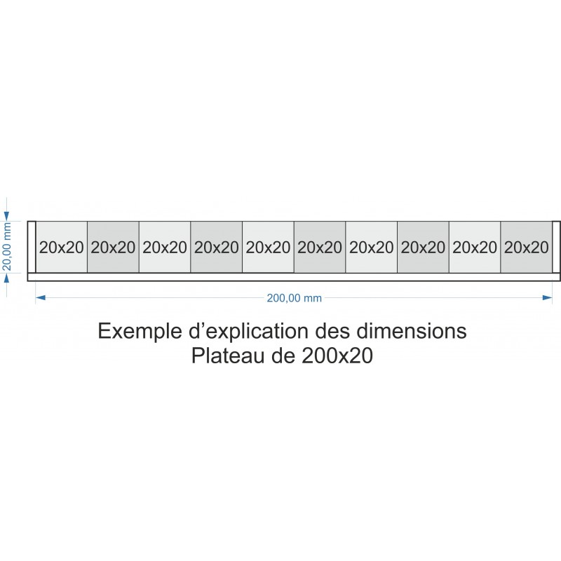 Plateau de mouvement 200x20mm