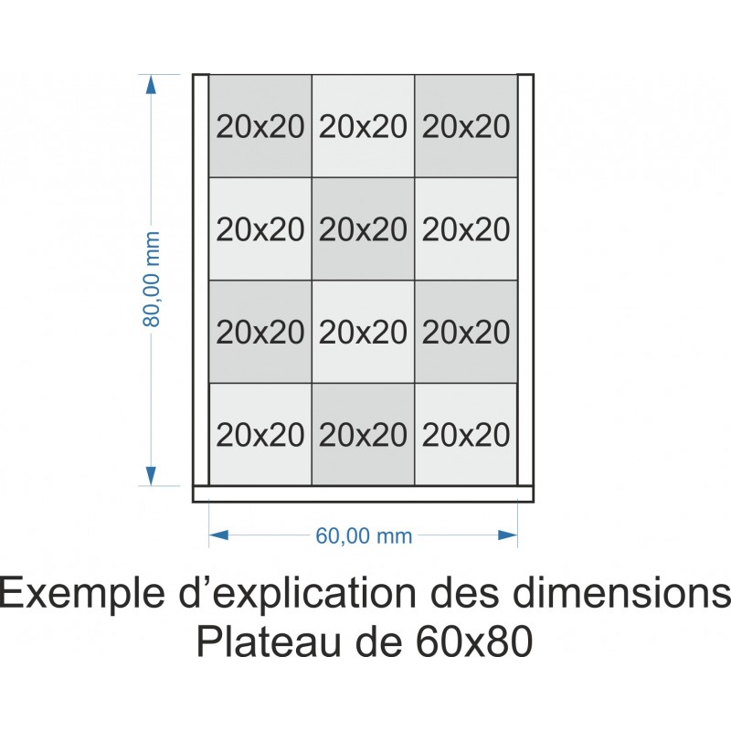 Plateau de mouvement 60x80mm Plateau de mouvement 60x80mm