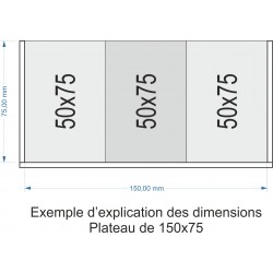 Plateau de mouvement 150x75mm