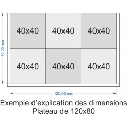 Plateau de mouvement 120x80mm