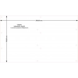 Plateau Légion Infanterie 25x25 - 250x150mm Magnétique
