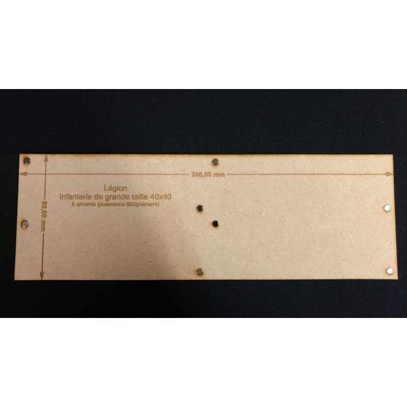 Plateau Légion Infanterie de grande taille 40x40 - 240x80mm Magnétique Plateau Légion Infanterie de grande taille 40x40 - 240x80mm Magnétique
