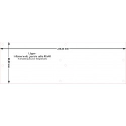 Plateau Légion Infanterie de grande taille 40x40 - 240x80mm Magnétique