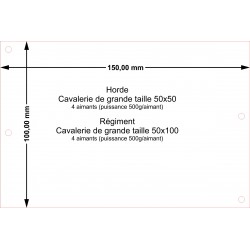 Plateau Horde Cavalerie de grande taille 50x50 - 150x100mm Magnétique