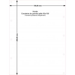 Plateau Horde Cavalerie de grande taille 50x100 - 150x200mm Magnétique