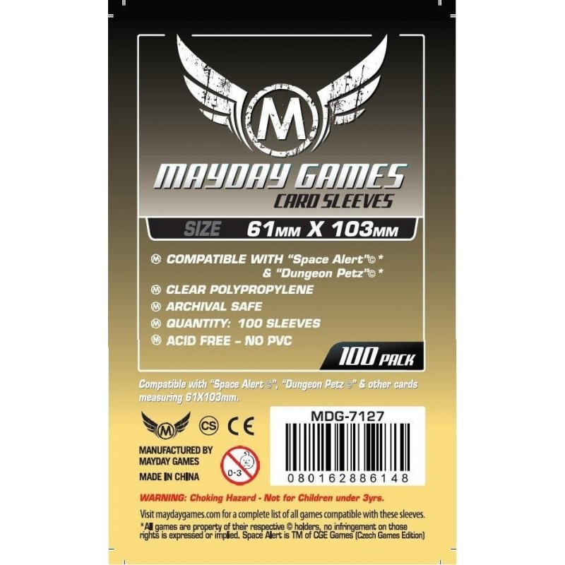 Magnum Space Card Sleeve 61 X 103 mm Space Alert / Dungeon Petz Size Magnum Space Card Sleeve 61 X 103 mm Space Alert / Dungeon Petz Size