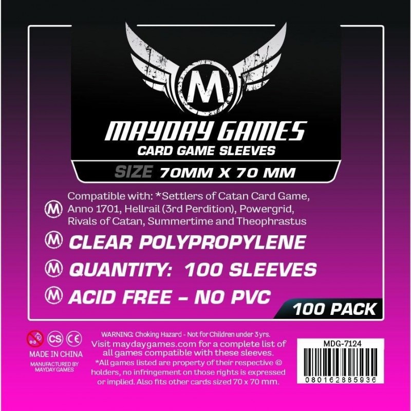 Small Square Card Sleeves (pack of 100) 70 X 70 mm Small Square Card Sleeves (pack of 100) 70 X 70 mm